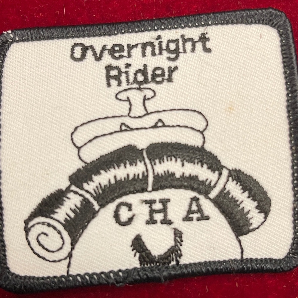 CHA Camp Horsemanship Association Vintage Cloth Patch Overnight Rider